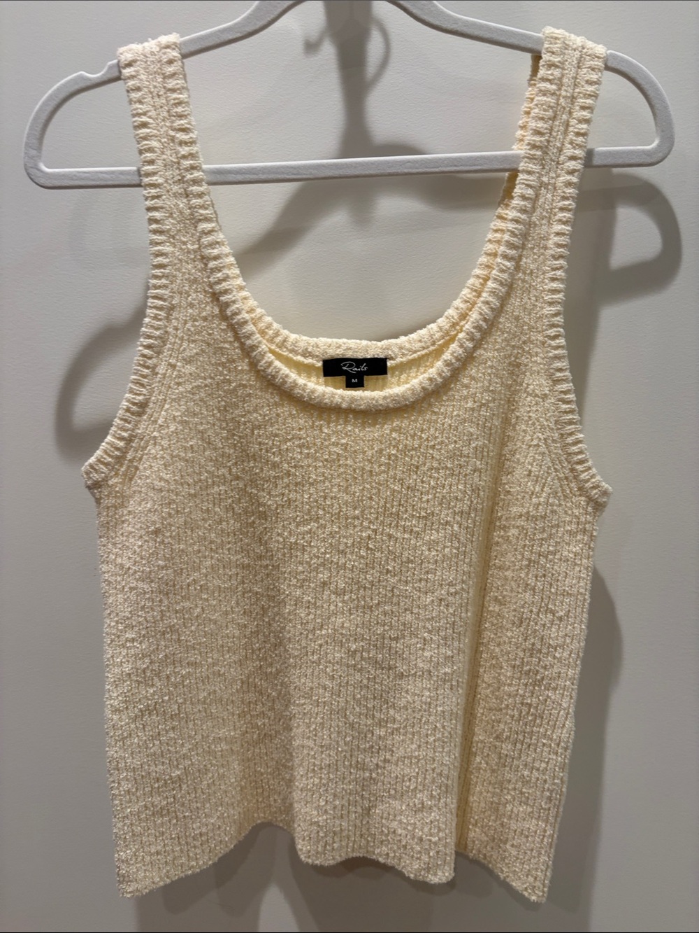 Rails Cream Knit V-Neck Tank Sweater